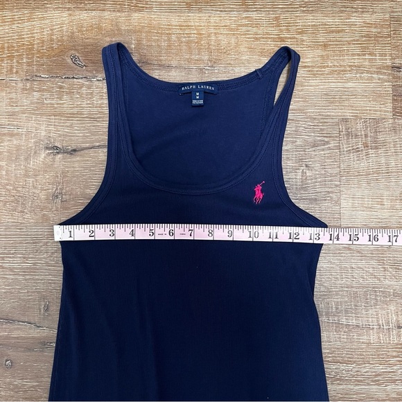 RALPH LAUREN Y2K Pima Cotton Ribbed Tank Dress Size Medium - Picture 5 of 8